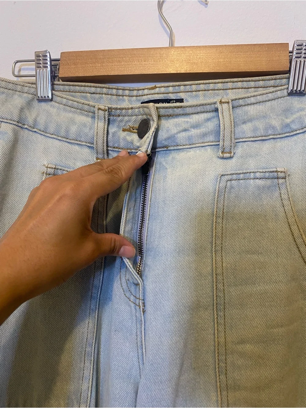 Nasty Gal Light Wash Denim Jeans